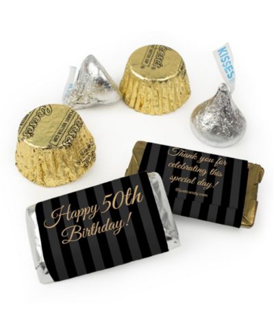 Just Candy 50th Birthday Candy Party Favors Hershey's Chocolate Mix, 110 Pieces