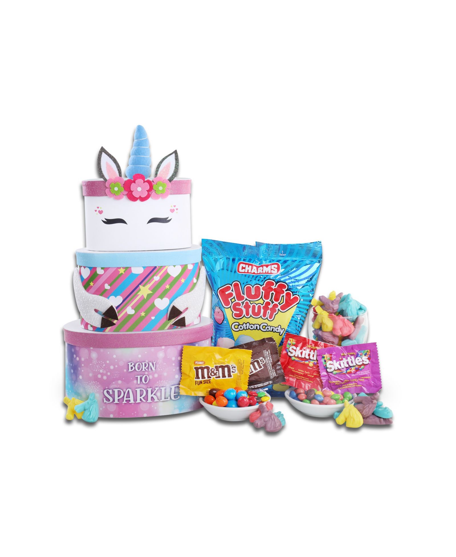 Alder Creek Gift Baskets Born to Sparkle Unicorn Tower
