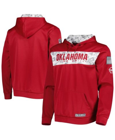 Мужская толстовка Colosseum Oklahoma Sooners OHT Military-Inspired Appreciation Team Color Pullover Hoodie Crimson