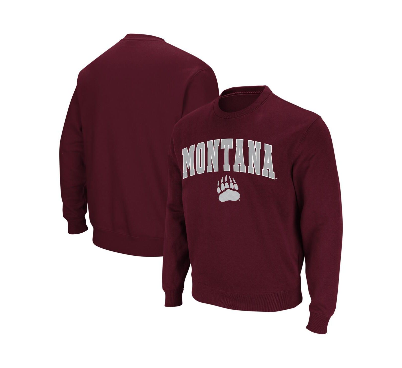 Мужской свитшот Colosseum Montana Grizzlies Arch and Logo Crew Neck