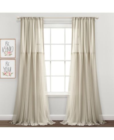 Шторы Lush Decor Tulle Skirt Solid Light Filtering Pair Tan