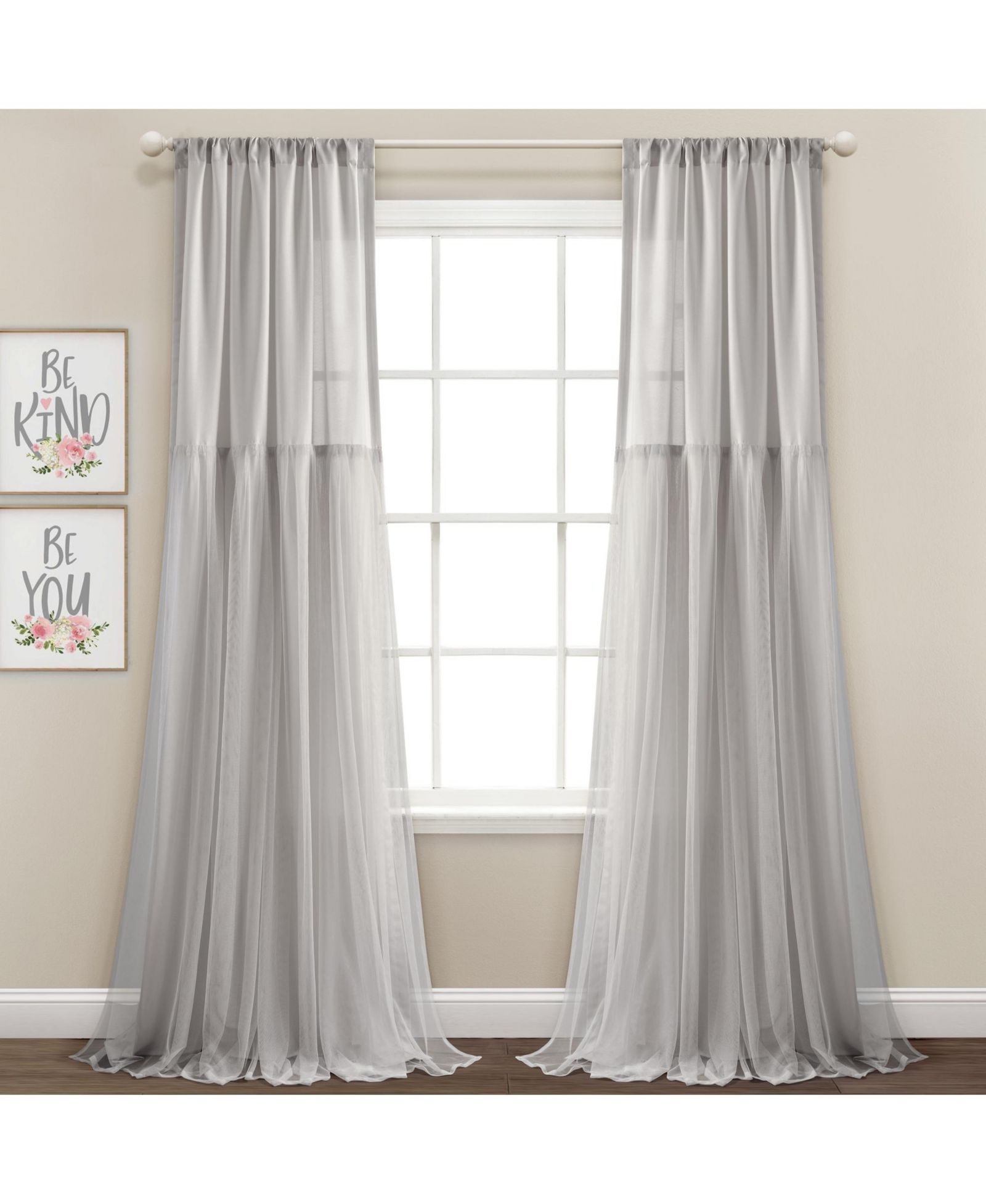 Шторы Lush Decor Tulle Skirt Solid Light Filtering Pair Tan