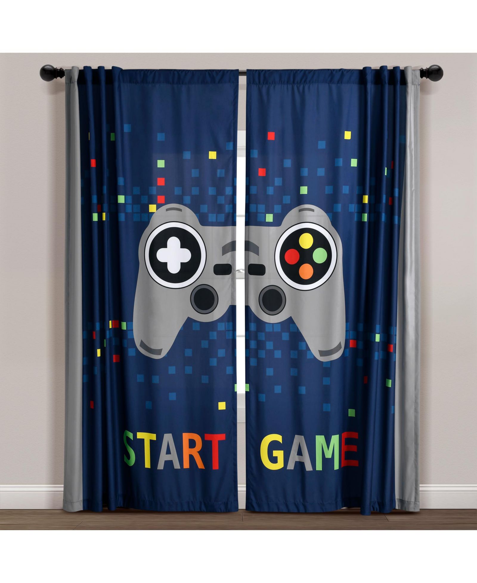 Lush Decor Video Games Light Filtering Window Curtain