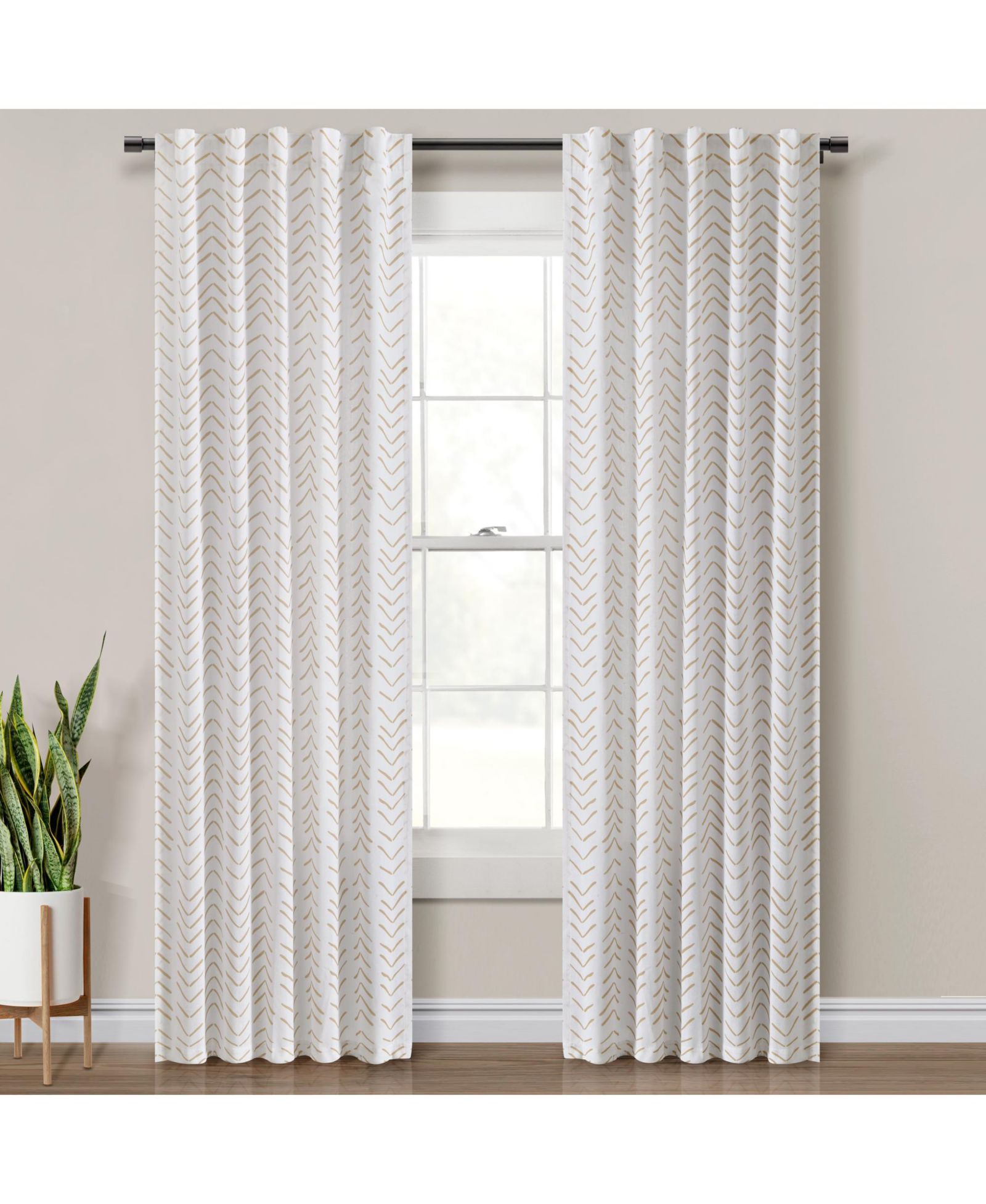 Шторы Lush Decor Hygge Modern Arrow Linen-Textured