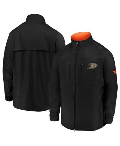 Мужской джемпер Fanatics Black Anaheim Ducks Authentic Pro Locker Room Rink Raglan Full-Zip