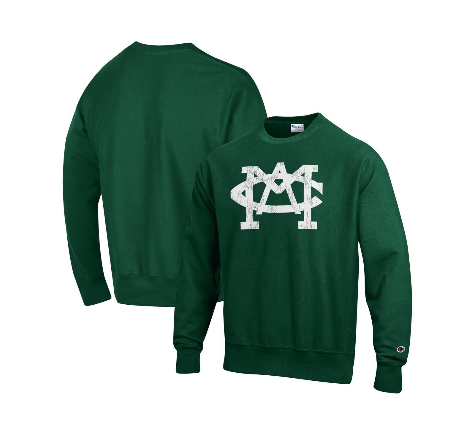 Champion Мужской свитшот с логотипом Michigan State Spartans Green Reverse Weave