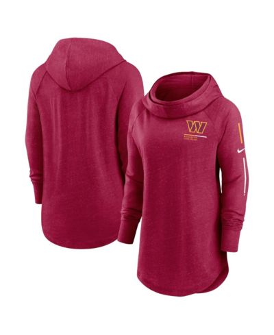 Мужское худи Nike Burgundy Washington Commanders с минималистичным принтом, реглан, воротник-стойка