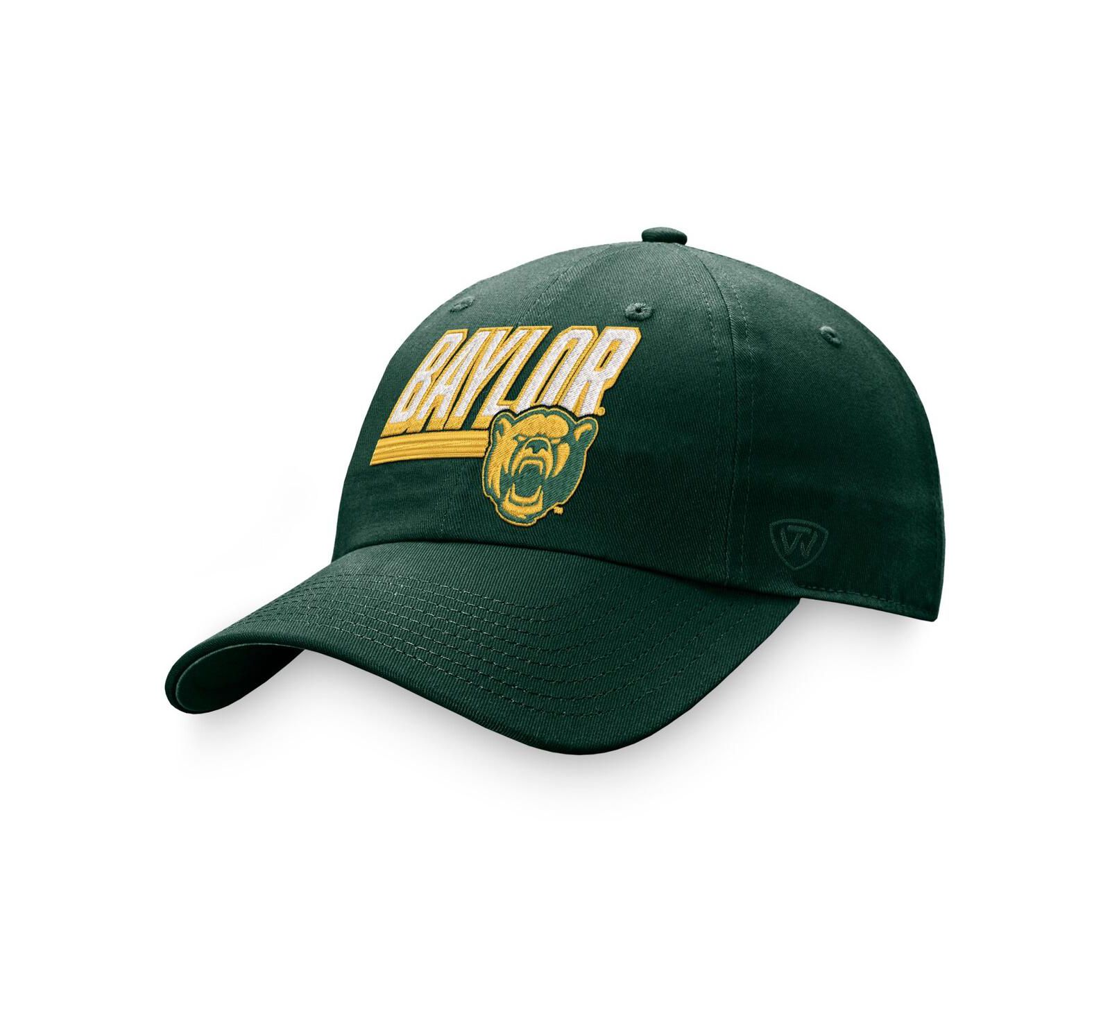 Мужская кепка Top of the World Green Baylor Bears Slice Adjustable Hat