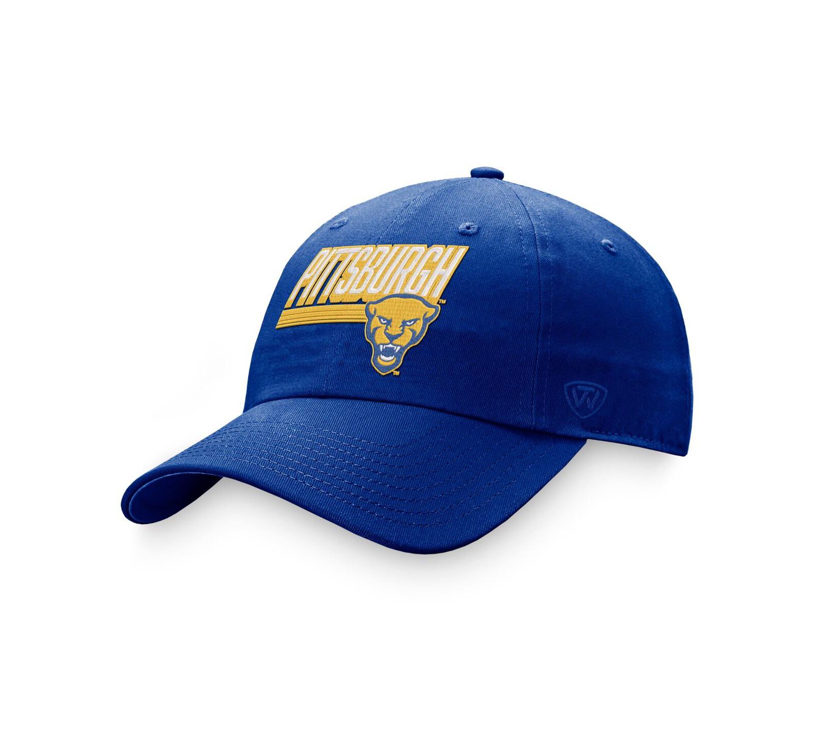 Men's Top of the World Royal Pitt Panthers Slice Adjustable Hat