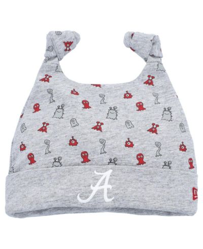 Newborn and Infant Boys and Girls New Era Heather Gray Alabama Crimson Tide Critter Cuffed Knit Hat