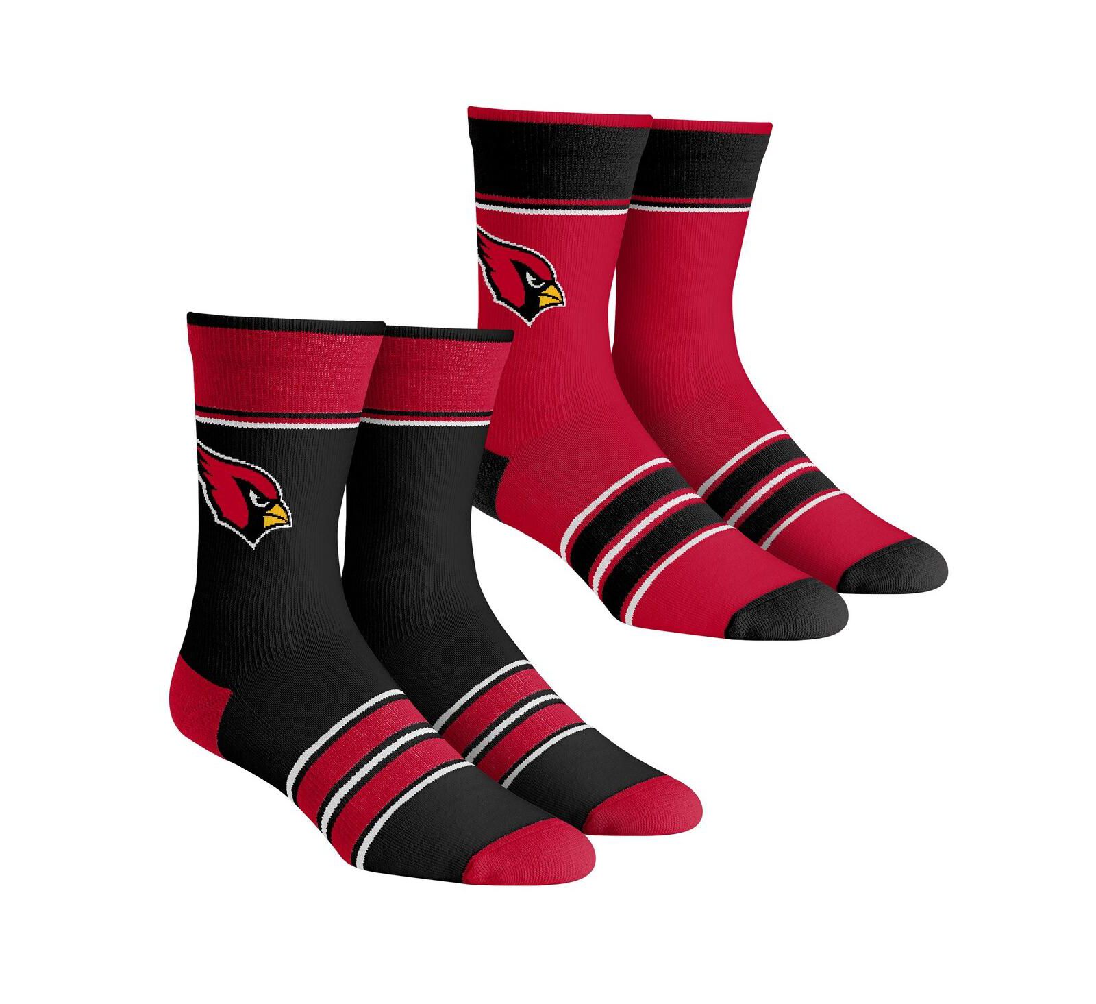 Детские носки Rock 'Em Socks Arizona Cardinals Multi-Stripe 2-Pack Team Crew Set
