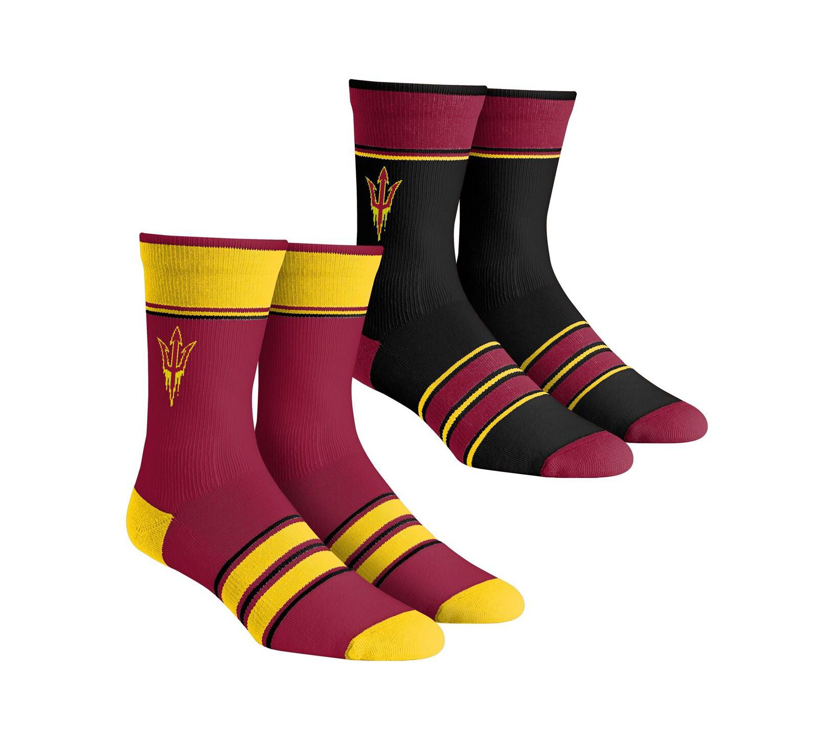 Набор носков Rock 'Em для мальчиков и девочек Arizona State Sun Devils, многоцветные, 2 пары