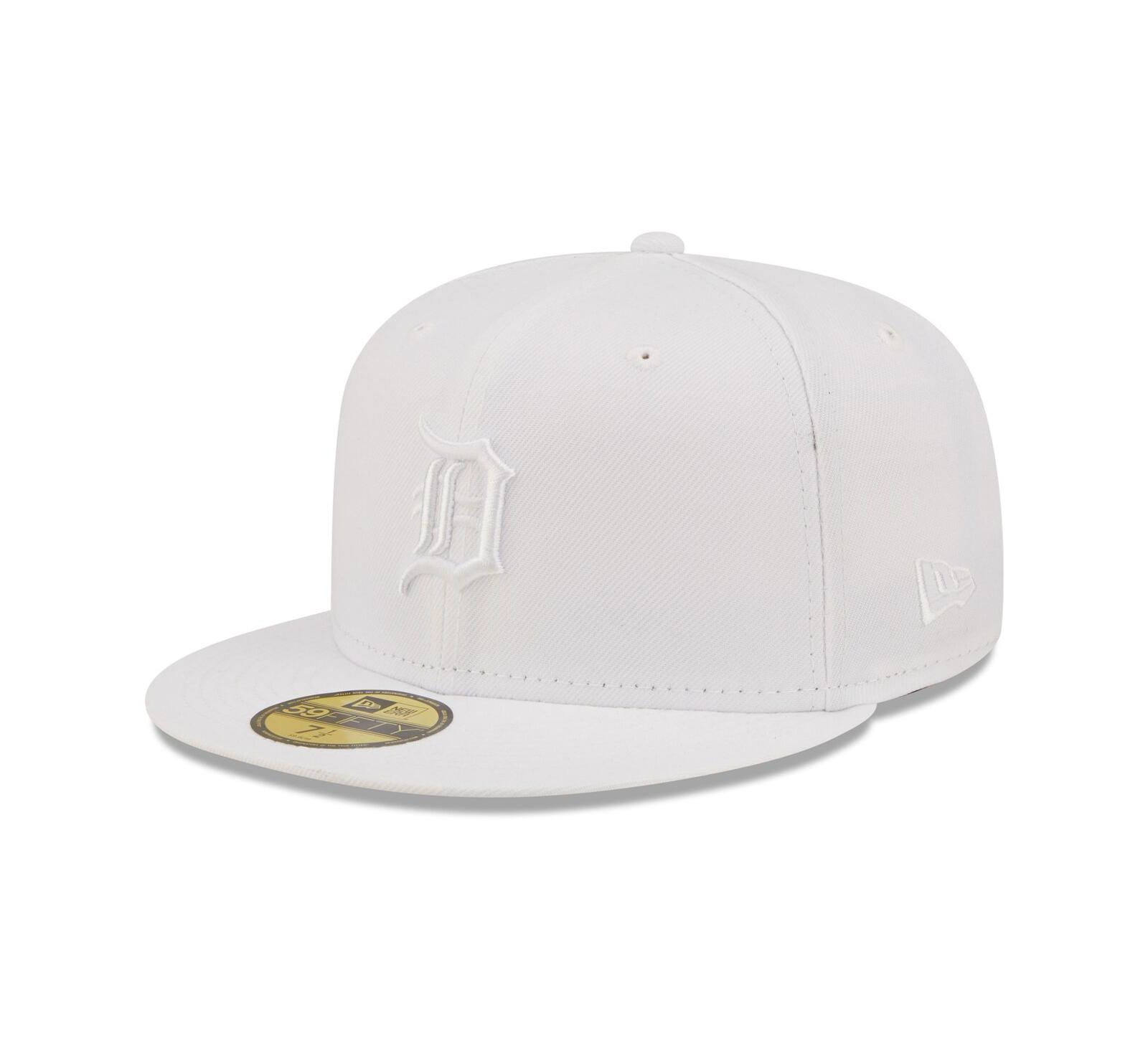 Men's New Era Detroit Tigers White on White 59FIFTY Fitted Hat