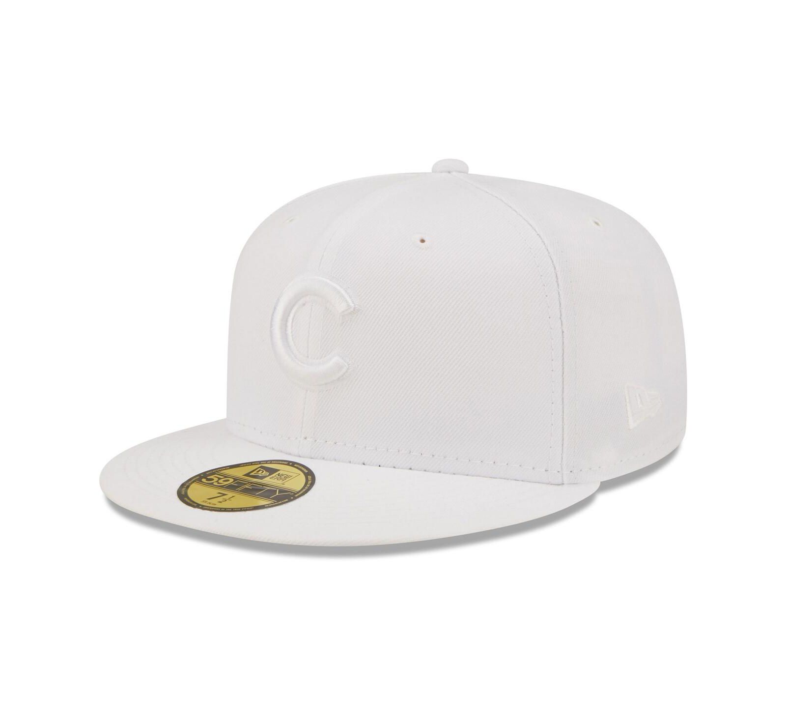 Men's New Era Chicago Cubs White on White 59FIFTY Fitted Hat