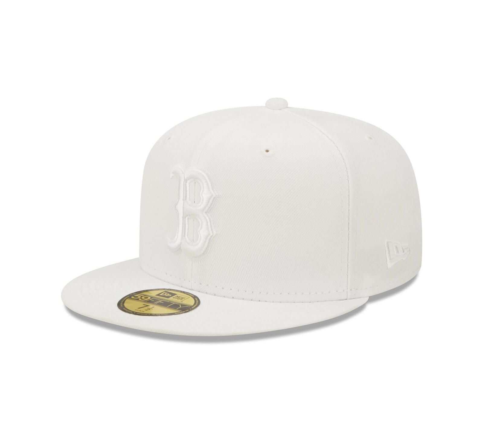 Men's New Era Boston Red Sox White on White 59FIFTY Fitted Hat