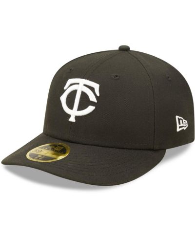 Мужская кепка New Era Minnesota Twins Black and White Low Profile 59FIFTY Fitted