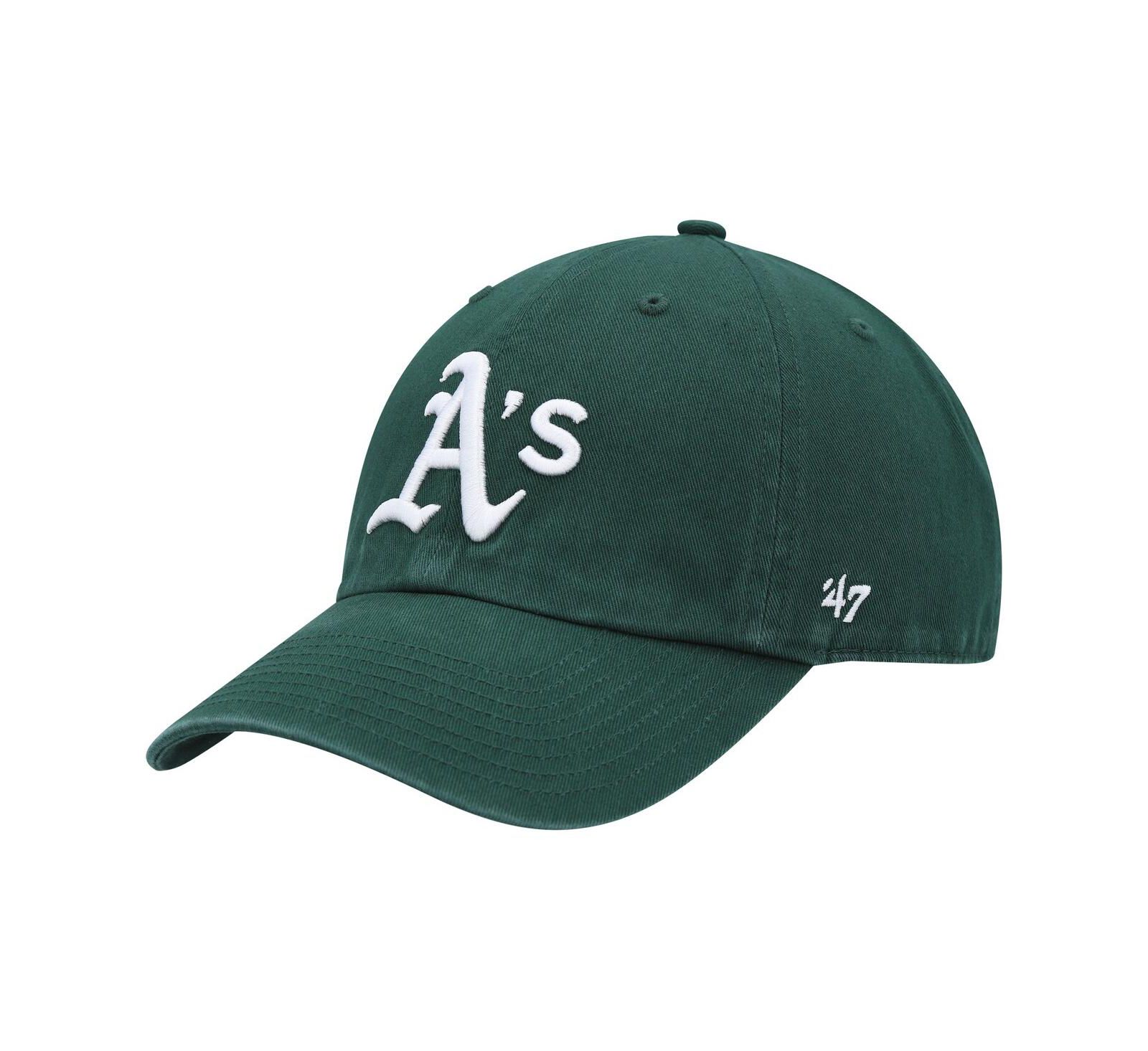 '47 Brand Мужская регулируемая кепка Green Oakland Athletics Clean Up