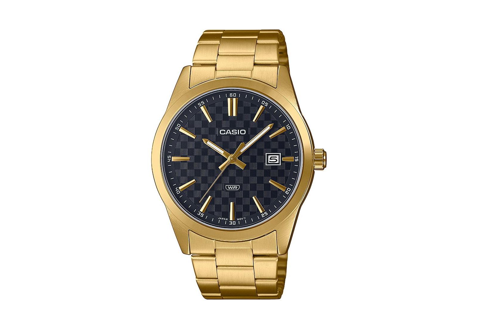 Casio Men's Three-Hand Gold-Tone Stainless Steel Watch 41mm, MTPVD03G-1A