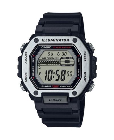 Casio Мужские цифровые часы Black Resin 47.2mm MWD110H-1AV