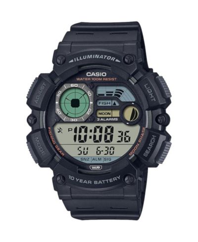 Casio Men's Digital Black Resin Watch 50.1mm, WS1500H-1AV