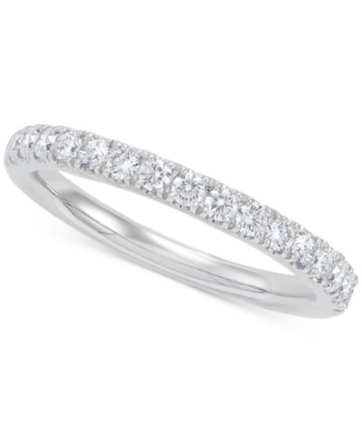 Macy's IGI Certified кольцо с выращенным бриллиантом (1/2 ct. t.w.) в белом золоте 14k