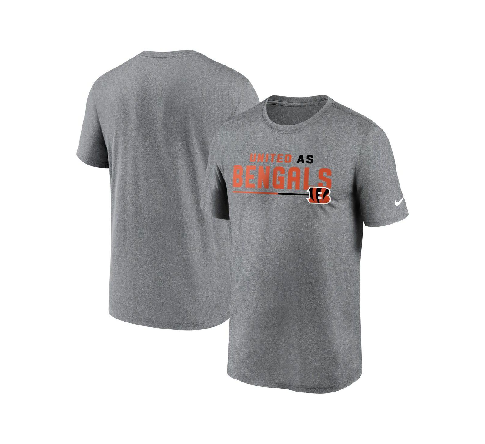 Мужская Nike Heather Gray Cincinnati Bengals Legend Team Shoutout Performance T-shirt
