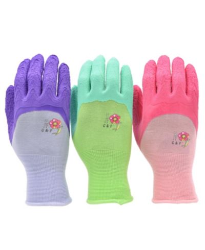 G & F Products Microfoam Женские Garden Gloves, 3 Pairs
