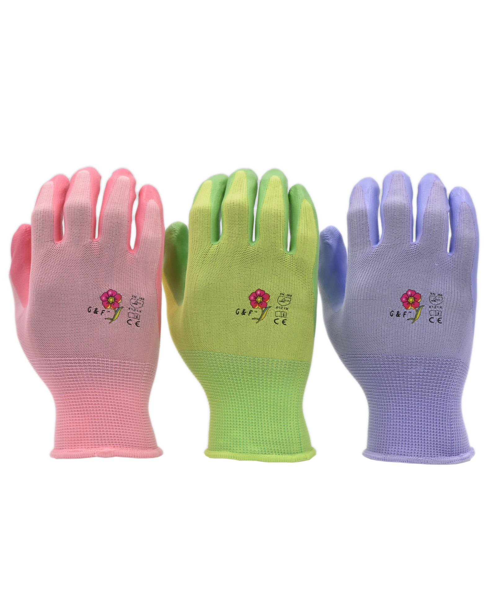 Нитриловые садовые перчатки G & F Products для женщин, 6 пар