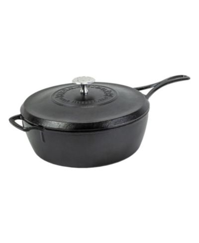 Lodge Cast Iron сковорода Lodge Cast Iron Blacklock Triple Seasoned 4 Quart Deep с крышкой