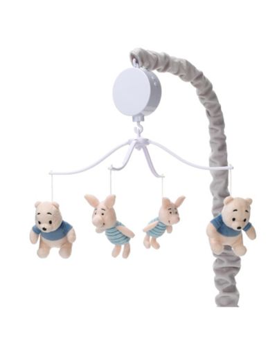 Disney Baby Forever Pooh Gray/Beige Bear Musical Baby Crib Mobile by Lambs and Ivy