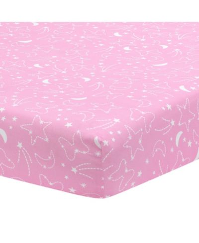 Детская простыня на резинке Lambs & Ivy Disney Baby Minnie Mouse Pink Celestial