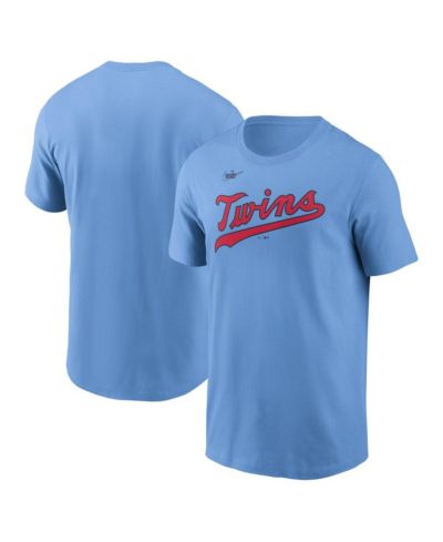 Мужская футболка Nike Minnesota Twins Cooperstown Wordmark светло-голубого цвета