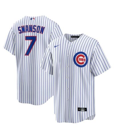 Nike Men's Dansby Swanson White Chicago Cubs Replica Player Jersey