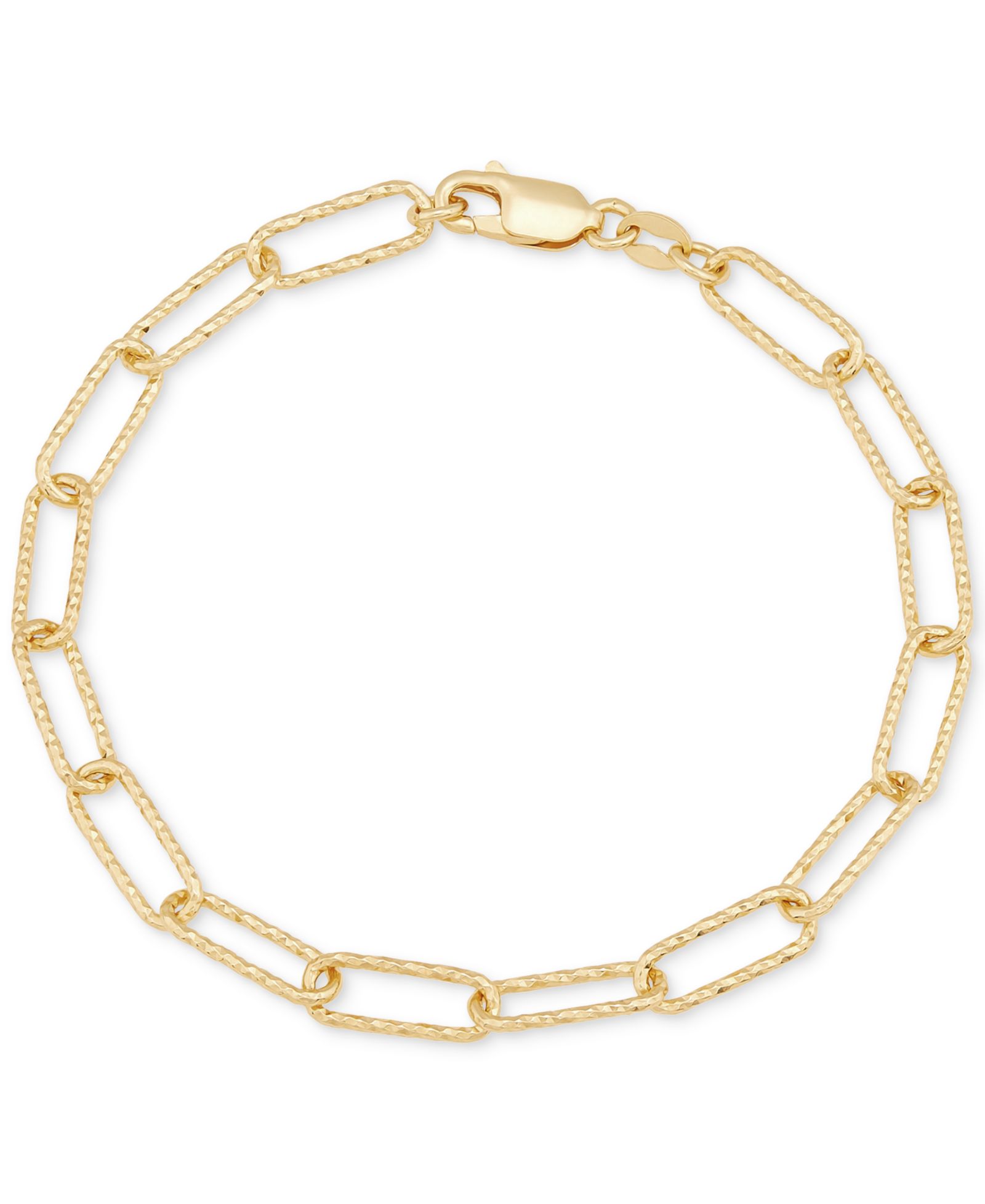 Giani Bernini Textured Paperclip Link Bracelet, Created for Macy's