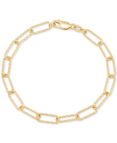 Giani Bernini Textured Paperclip Link Bracelet, Created for Macy's