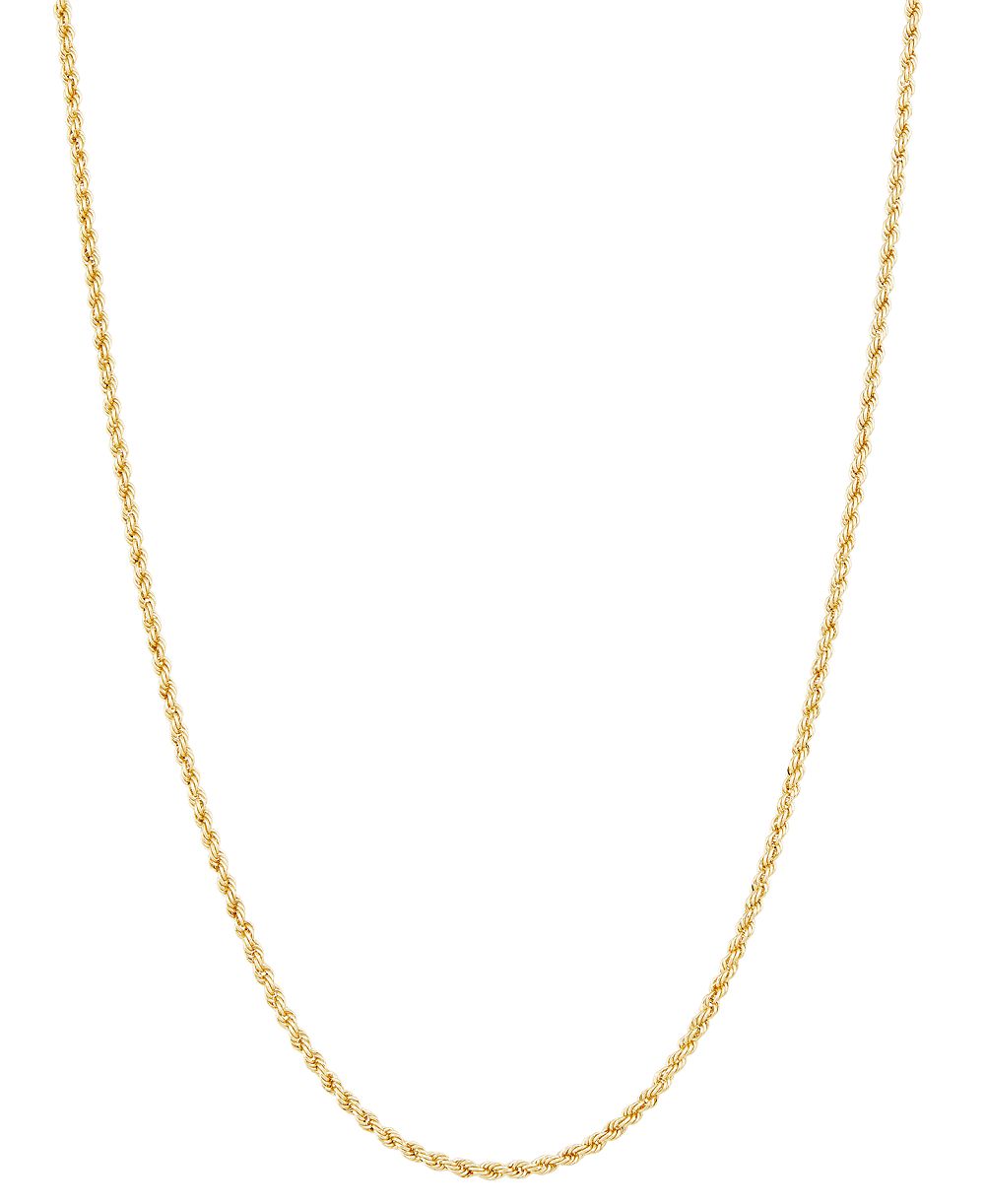 Children's Glitter Rope Chain in 14k Yellow Gold, 13"