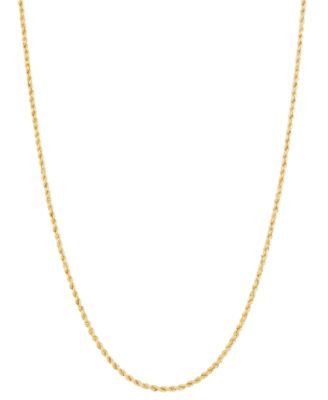 Детская цепочка-веревочка с блестками из желтого золота 14k, 13"