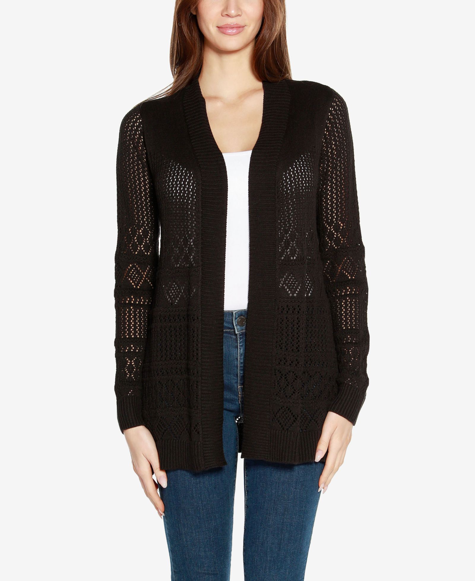 Кардиган Belldini Women's Pointelle Long Sleeves Open