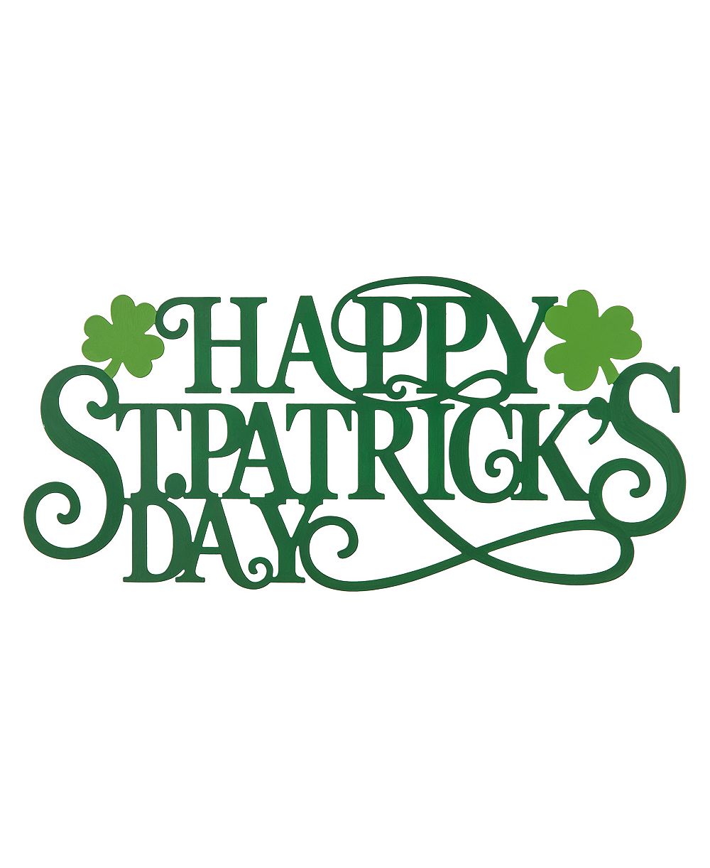 Настенный декор Glitzhome 24" L Metal Happy St. Patrick's Day
