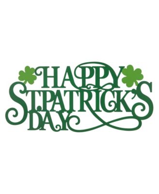 Настенный декор Glitzhome 24" L Metal Happy St. Patrick's Day
