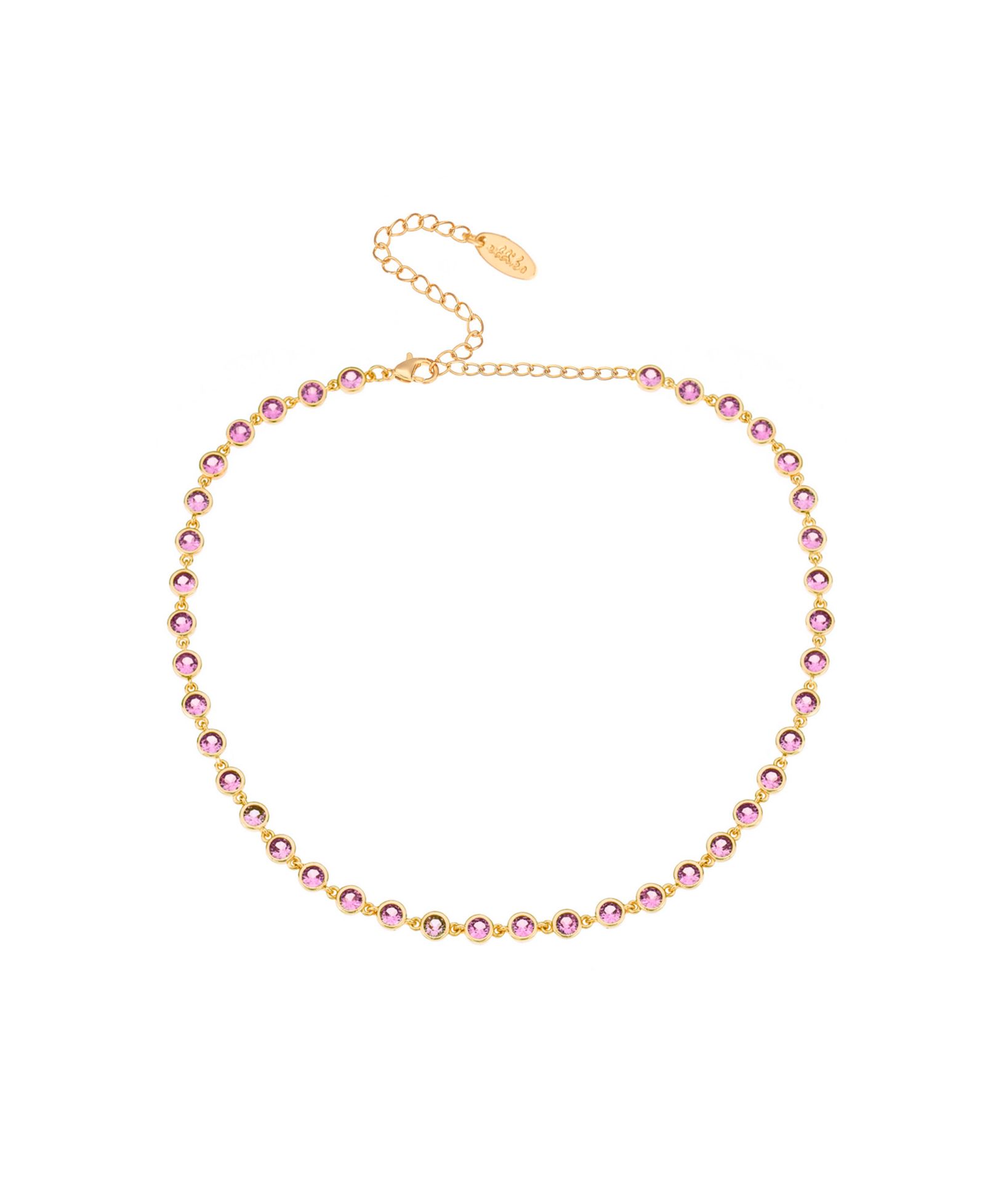 Ожерелье ETTIKA Cubic Zirconia Disc and 18K Gold Plated Link