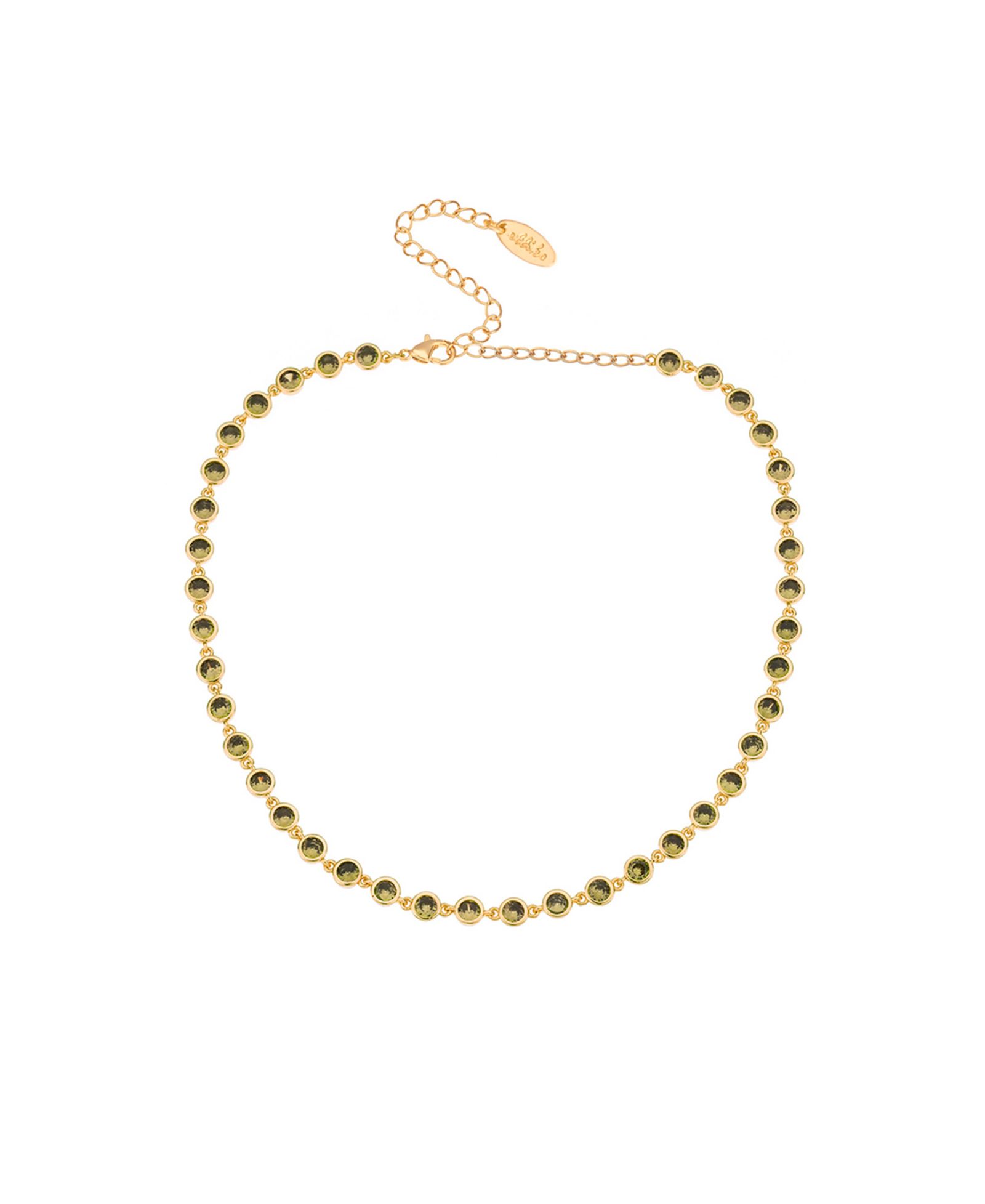Ожерелье ETTIKA Cubic Zirconia Disc and 18K Gold Plated Link