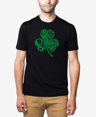 Мужская футболка LA Pop Art St. Patrick's Day Shamrock Word Art Graphic