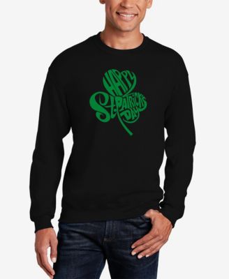 LA Pop Art Мужской свитшот St. Patrick's Day Shamrock Word Art