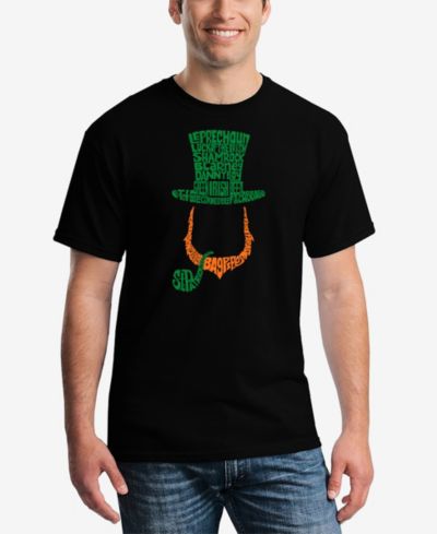 Мужская футболка LA Pop Art Leprechaun Word Art Graphic