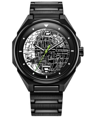 Citizen Мужские часы Citizen Eco-Drive Star Wars Death Star 2 Black Ion Plated Stainless Steel Bracelet 41mm