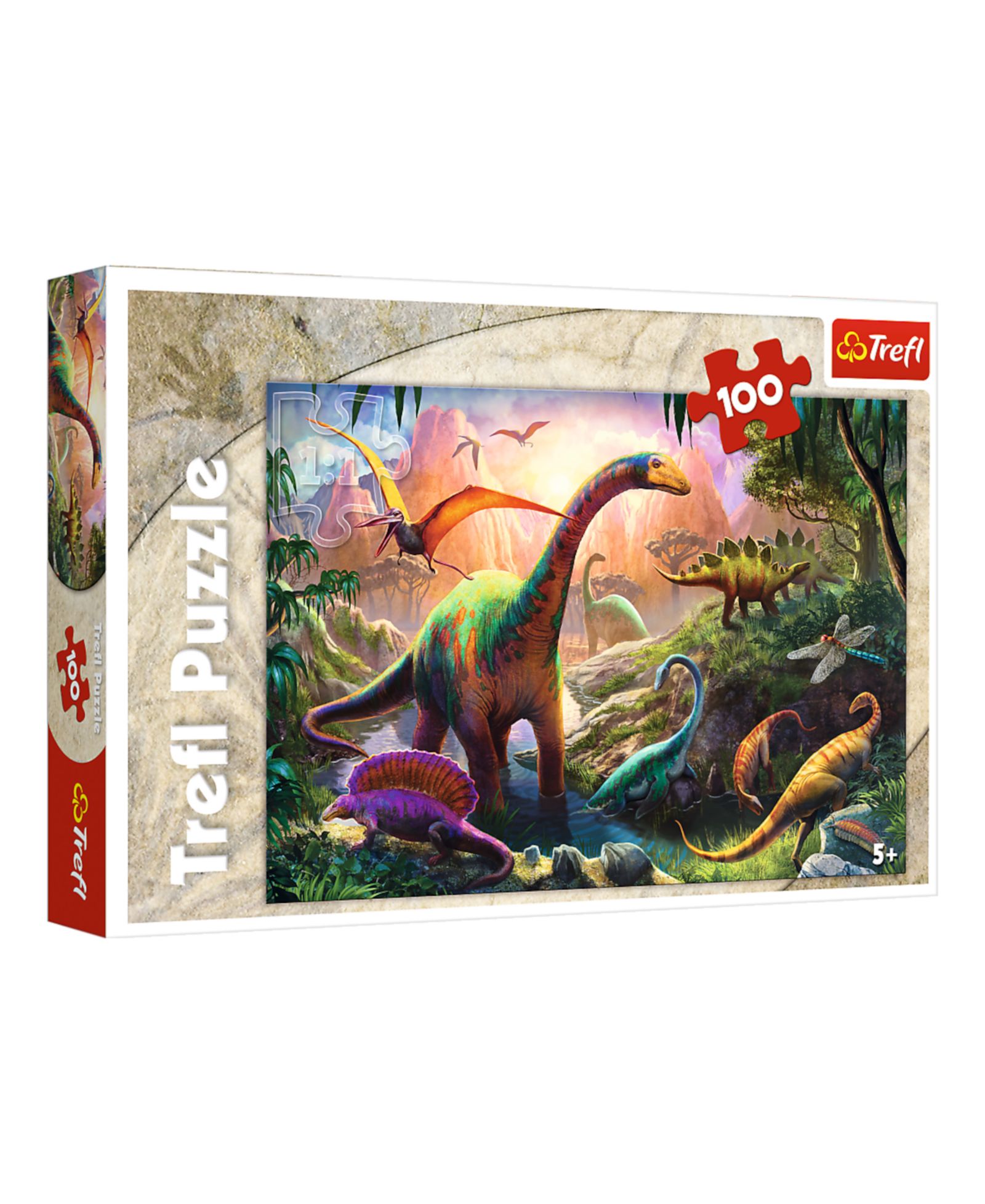 Детский пазл Trefl Red 100 Piece Dinosaurs' Land
