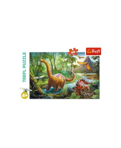 Trefl Dinosaur Migration 60-Piece Puzzle, Ages 4+