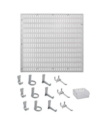 Allspace 14 Piece Garage Organizer Wall Storage System with Pegboard, Hooks and Hangers