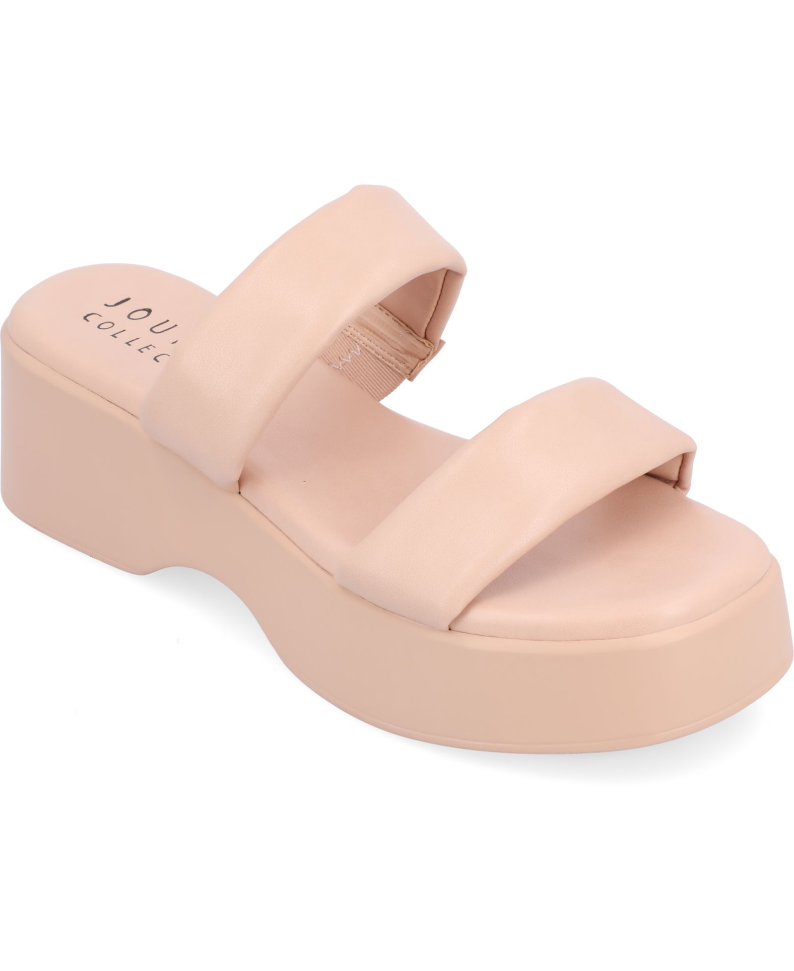 Journee Collection Women's Veradie Double Band Platform Sandals